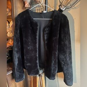 H&M Black Teddy Jacket